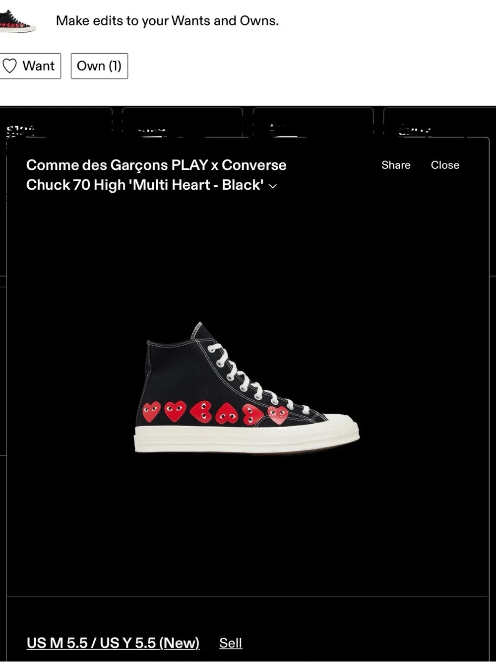 Kids' Black Chuck 70 High 'Multi Heart' Sneakers